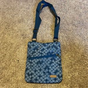 Eddie Bauer cross body -never used blue flowers